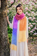 PIĘKNY OLBRZYMI MIĘKKI WIOSENNO/LETNI DELIKATNY JAK MGIEŁKA SZAL Z MOHERU