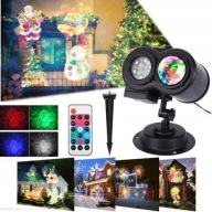 Projektor Świąteczny 2w1 LED z Falami Wodnymi +12/16 Wzorów Boże Narodzenie