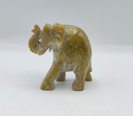 SŁOŃ z KAMIENIA rzeźba stara RĘCZNA praca 10 cm