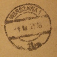 WARSZAWA - BIAŁA PODLASKA - STARA KOPERTA + 4 ZNACZKI + 5 PIECZĄTEK