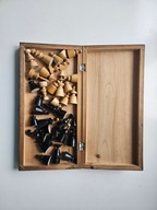 drewniane szachy vintage