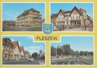 PLESZEW - RYNEK - RATUSZ - STADION SPORTOWY - HERB