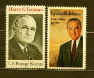 USA** Prezydenci Truman i Johnson Mi 1106, 1118