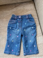 George spodnie jeans flare serduszka 3 6 miesięcy