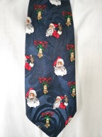 świąteczny krawat krótki elegancki Mikołaj święta choinka