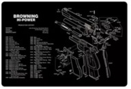 Mata podkładka do czyszczenia broni BROWNING HI-POWER