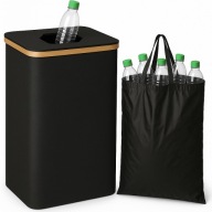 Kosz na butelki, puszki zwrotne z wyjmowanym workiem, do segregacji - 100L