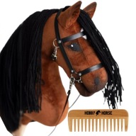 HOBBY HORSE KOŃ NA KIJU GŁOWA KONIA PATYKU Z GRZYWĄ GRZEBIEŃ WYSOKA JAKOŚĆ