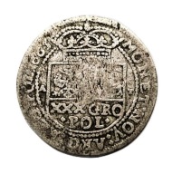 Tymf złotówka koronna moneta wybita w 1665 r. króla Jana II Kazimierza Wazy