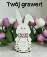 Personalizacja, Zajączek na Wielkanoc, uchwyt na pieniądze, prezent, grawer
