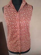 Bluzka Calliope białe listki na miedzianym tle