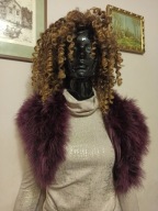 per una KAMIZELKA FUTRZANA pióra strusia 36