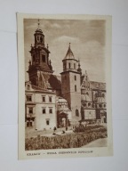 KRAKÓW - Wieża Srebrnych Dzwonów - stara pocztówka - foto H. Poddębski