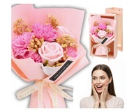 Mydlane Róże Bukiet Kwiatów Wieczne Prezent Kobiety Elegancki Walentynki