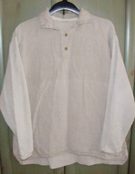 FAJNA SWETERKOWA POLO Z LNIANYM PRZODEM ok 48/50