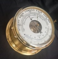 BAROMETR i TERMOMETR SCHATZ MARYNISTYCZNY JACHT HI-END duży