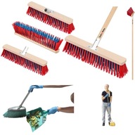 MIOTŁA SZCZOTKA 400 MM ULICÓWKA PCV ZAMIATACZ ZMIOTKA Z DREWNIANYM TRZONEM