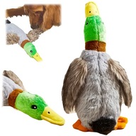 Zabawka PLUSZOWA Dla PSA Do Gryzienia KACZKA Zielona Miękka PISZCZĄCA