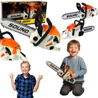 ZESTAW PILA LANCUCHOWA DLA DZIECI ZABAWKA MOTOROWA SPALINOWA PILARKA