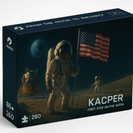 Puzzle Kosmos z imieniem 120 pcs – From the Moon to Infinity – Premium Box