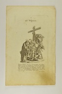 GRAFIKA GOTTFRIED BERNHARD GOZ MIEDZIORYT XVIII w. ZDJĘCIE JEZUSA Z KRZYŻA