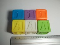 AKUKU GUMOWE KLOCKI KONSTRUKCYJNE 6SZT