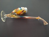 Szklana stara fajka, kolorowe szkło (A57)