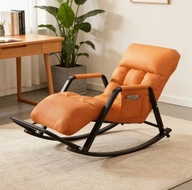 Fotel bujany z podnóżkiem metalowy regulowany