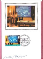 Belgia 1999 MC FDC, militaria, wojsko, 50 lat NATO, sztab generalny, JEDWAB