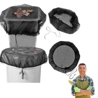 SIATKA OSŁONA NA BECZKĘ DESZCZÓWKĘ 80X80CM OCHRONNA PRZED LIŚCIAMI OWADAMI