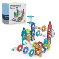 TOR KULKOWY ZESTAW MAGNETYCZNY KLOCKI KONSTRUKCYJNE DLA DZIECI 74 EL.