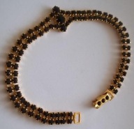 OKAZJA Vintage KOMPLET BIŻUTERII JABLONEX NASZYJNIK BRANSOLETKA KLIPSY