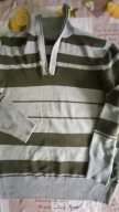 Sweterek W paski zapięcie expres roz40/42