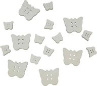 Drewniane Motyle ozdoba dekoracja motylki 16 szt