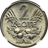 PRÓBA Nikiel 2 złote Jagody Rzadkość NGC UNC DETALIS 1959