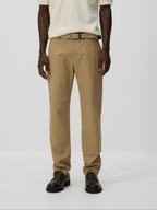 Spodnie Reserved chino slim z paskiem - beżowe - Rozmiar 31