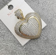 84690 Zawieszka złota stal chirurgiczna 316L pozłacana 14k serce