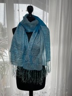 M Szalik mgiełka złota nitka niebieski koła