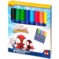 Flamastry Kids Baby 8 Kolorów Zmywalne Grube Pisaki SPIDEY SPIDERMAN