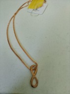 Łańcuszek Damski ZŁOTY NASZYJNIK CELEBRYTKA 585 NIESKOŃCZONOŚĆ INFINITY