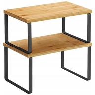 Komplet dwóch półek do salonu bambusowe LOFT mebel