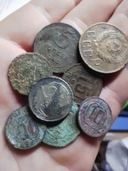 8 kopiejek wojennych i przedwojennych CCCP Rosja ZESTAW