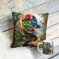 PODUSZKA i KUBEK, pomysł na prezent, z imieniem Lego Ninjago