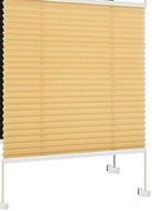 Roleta plisowana bez wiercenia do okien i drzwi beżowa 110 x 100 cm