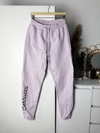 Pastelowe różowo-lawendowe spodnie dresowe Cernucci S, bawełna, streetwear
