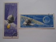 Węgry - satelita Luna 9 - Mi. 2218-19 kasowane