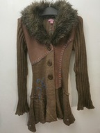 JOE BROWNS WEŁNIANY SWETER R.S/M CARDIGAN SWETR BOHO