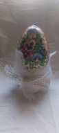 Pisanka jajko 15cm zdobiona ręcznie decoupage DJ39