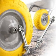 KOŁO DO TACZKI PEŁNE BEZDĘTKOWE OGRODOWE PU MOCNE WYTRZYMAŁE 4.00-8