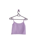 Top na cienkich ramiączkach liliowy r. M
